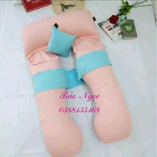 GỐI ÔM CHỮ U VÀ J BÀ BẦU(Rễ Tháo rời) Tặng kèm gối Chặn