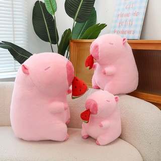 Gấu Bông Capybara Bộ Trưởng Ngoại Giao Mũi Xanh Dưa Hấu, Thú Bông Chuột Lang Nước Nhập Khẩu- G139 - Babi mama