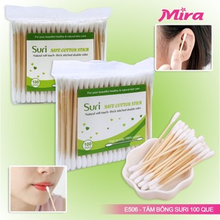 Bông tăm suri 100 que hàn quốc 100% cotton e506 hàn quốc - bông tăm hàn quốc