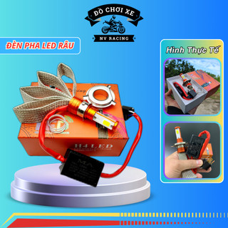 Đèn Pha LED Râu Siêu Sáng 40w Chính Hãng Ma Racing Chân H4 + M5 Lắp Tất Cả Các Xe Máy BH 6 Tháng
