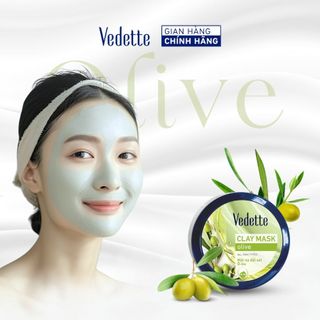 [MUA 2 TẶNG 1 MẶT NẠ 22ML] Mặt nạ đất sét Vedette Ôliu (Olive) 145g (TPM217)