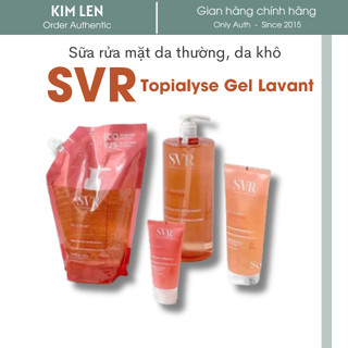 Sữa rửa mặt s.v.r topialyse gel lavant - sữa rửa mặt không chứa xà phòng cho da khô, da thường 200ml, 1000ml
