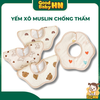 Yếm xoay 360 độ có lớp chống thấm cho bé