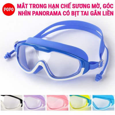 Kính bơi trẻ em mắt trong POPO 364 góc nhìn 180 độ bảo vệ mắt, hạn chế sương mờ ngăn nước tuyệt đối.