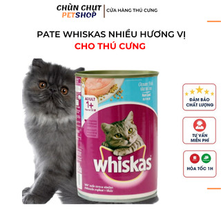 Pate mèo lon Whiskas 400g thức ăn dinh dưỡng cho Mèo - Nhiều hương vị