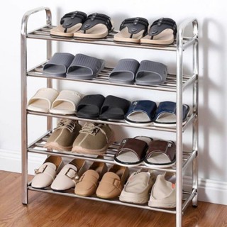 Kệ giày dép inox 304 Kệ inox để giày dép 3-4-5 tầng chắc chắn, lắp ráp dễ dàng. Giá để giày dép inox