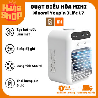 Quạt Điều Hoà Mini Xiaomi Youpin 3Life L7 - Tạo hơi nước làm mát - Thời lượng pin 6 tiếng