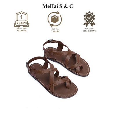 MHN03 - Sandals quai hậu Nữ  Thời Trang Mehai S & C  Quai Chéo Da PU Cao Cấp Đế Cao Su Chống Trơn