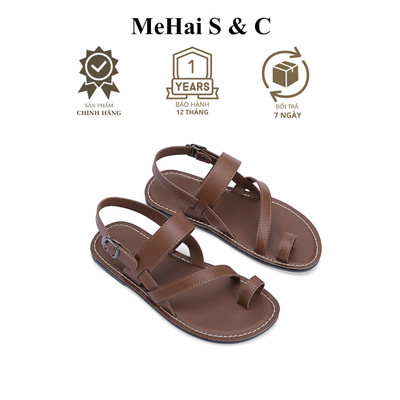 MHN09 - Sandals quai hậu Nữ  Thời Trang Mehai S & C  Quai Chéo Da PU Cao Cấp Đế Cao Su Chống Trơn