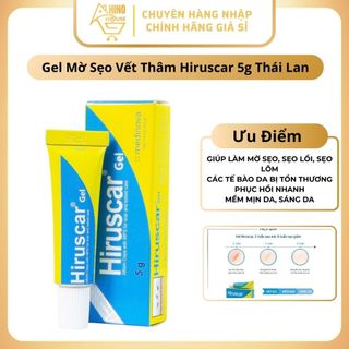 Gel Dưỡng Làm Mờ Sẹo, Vết Thâm Hiruscar 5g Thái Lan Chính Hãng Giá Tốt - Hinohose