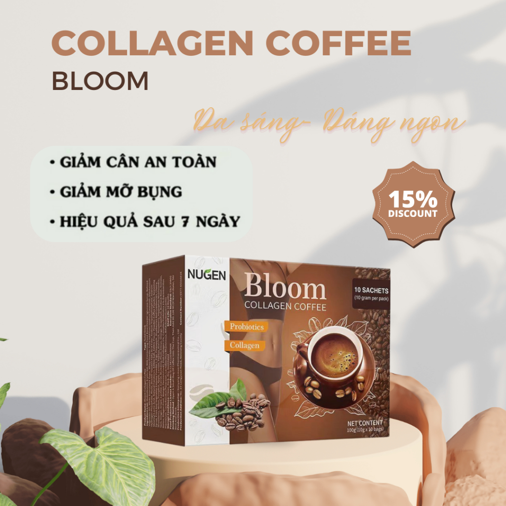 Cafe Bloom giảm cân coffee giảm mỡ bụng Giảm nhanh 2-4kg chỉ sau 7 ngày