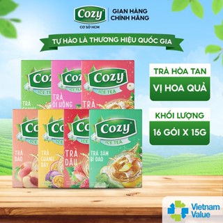 Trà Cozy Hoà Tan (240gr - 16 gói) Hương Vị Chua Ngọt, Giải Nhiệt Mùa Hè, Chiết Xuất Lá Trà Tươi