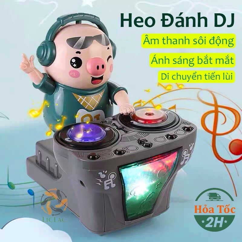Chú Heo Phát Nhạc, Chơi DJ Năng Động, Nhảy Theo Nhạc Và Đèn Siêu Dễ Thương - Đồ chơi Quà tặng cho bé