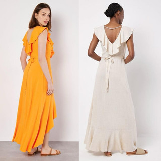[virusplussize]Đầm Maxi Wrap Apricot xuất xịn bigsize