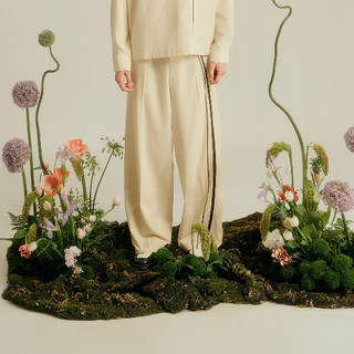 Blankespace quần dài petal pants chất liệu linen màu be nam nữ unisex