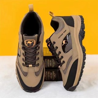 Giày thể thao nam sneaker chất liêu da đế dày thoáng khí, thời trang leo núi chống trống trơn trượt
