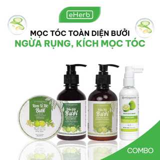 Bộ 4 Sản Phẩm Kích Thích Mọc Tóc MILAGANICS: Dầu Gội, Dầu Xả, Kem Ủ & Serum Tinh Dầu Bưởi - 850ml