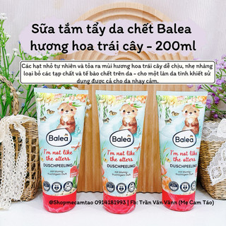 Sữa tắm tẩy da chết Balea hương hoa trái cây - 200ml