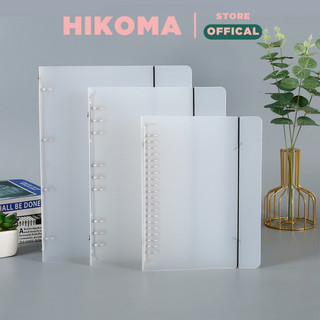 Bìa sổ còng Hikoma bìa nhựa trong suốt biner còng sắt A4 B5 A5 làm sổ planner bullet journal