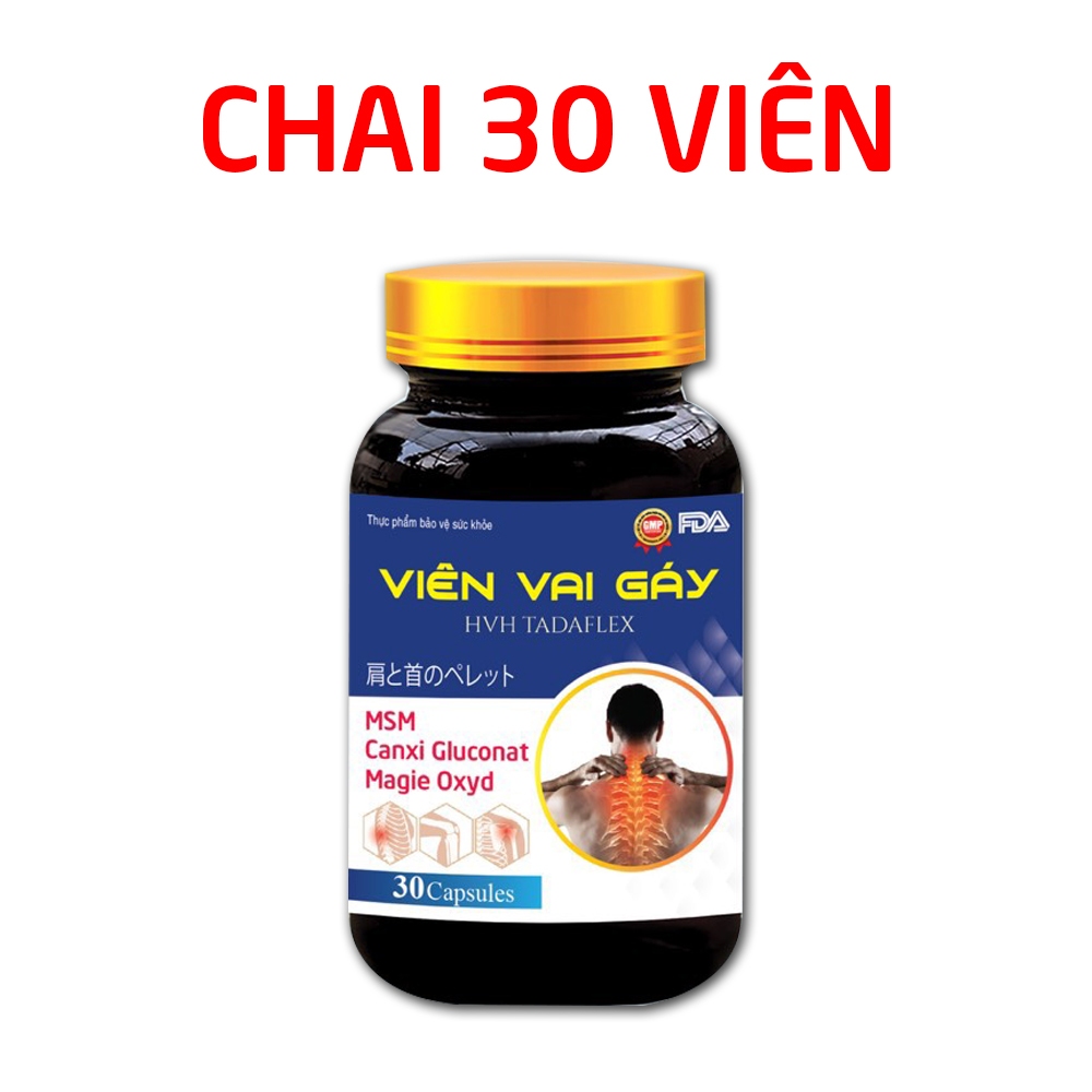 Viên Vai Gáy (chai) giúp lưu thông khí huyết, mạnh gân cốt, giảm đau nhức mỏi xương khớp - 30 viên