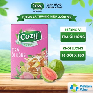  Trà Ổi Hồng Cozy Hòa Tan Ice Tea  240gr - 16gói  Đậm Vị Trà Nước Giải Khát Cho Ngày Hè Thanh Mát 