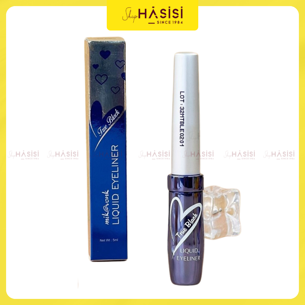 Mắt Nước Chấm Cọ MIK@VONK - True Black Liquid Eyeliner 5ml