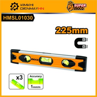Thước thủy,thước nivo có nam ingco hmsl01030 chiều dài 225mm