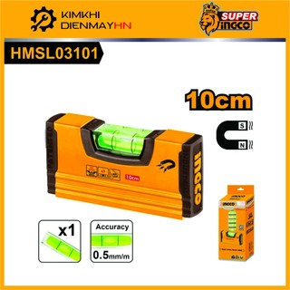 Thước thủy,thước nivo mini có nam châm ingco hmsl03101 10cm