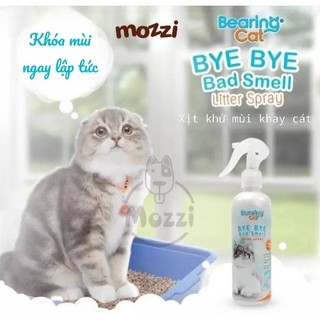 Xịt khử mùi cát vệ sinh Bearing Bye Bye cho mèo Chai 250ml