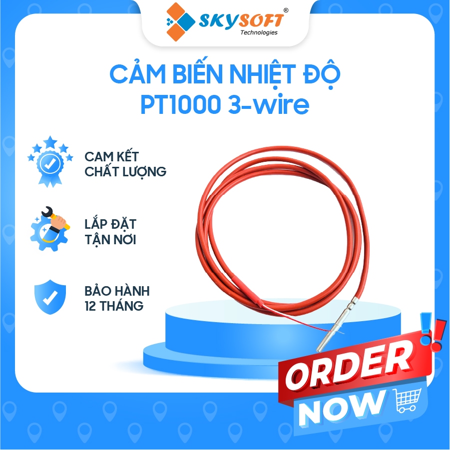 Cảm biến đo nhiệt độ trong thùng xe tải đông lạnh PT1000 3-wire