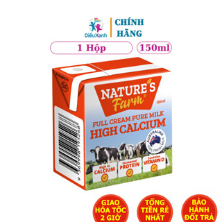 [1 Hộp] Sữa Tươi Nature's Farm Nguyên Kem Giàu Canxi - 150ml - Nhập Khẩu Úc