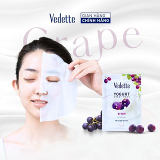 Mặt nạ giấy sữa chua Nho Vedette Yoghurt Mask Sheet Grape 22g