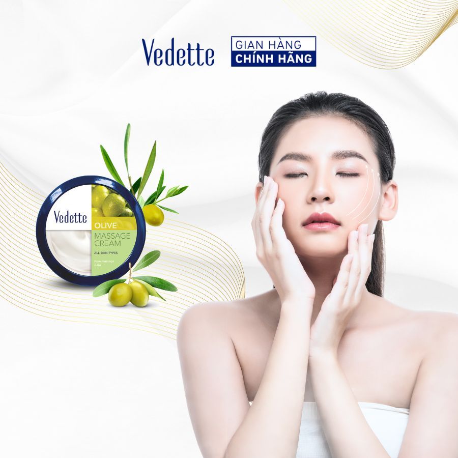 Kem massage mặt và body Olive Vedette 145ml nuôi dưỡng và củng cố hàng rào bảo vệ da