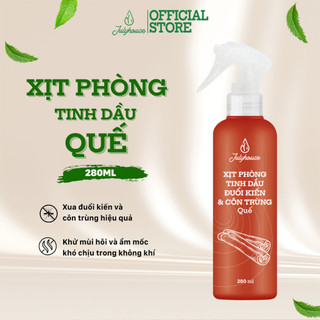 Bình xịt phòng tinh dầu quế JULYHOUSE 280ml giúp xua đuổi kiến và côn trùng