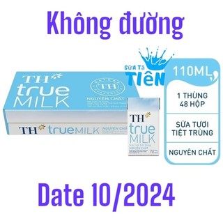 Thùng 48 Hộp Sữa Tươi Nguyên Chất Tiệt Trùng TH True Milk 110ml/Hộp "GIÁ BÁN ĐÃ TRỪ KHUYẾN MÃI"