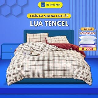 Bộ Vỏ Chăn Ga Gối 5 Món Cotton Tici SERENA Cao Cấp Set Combo Chăn Ra Ga Drap Grap Gối Nệm Đệm Trải Phủ Giường Cao Cấp