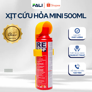 Bình xịt bọt cầm tay mini cứu hộ trường hợp khẩn cấp Fire Stop chữa cháy dung tích 500ml | FALI