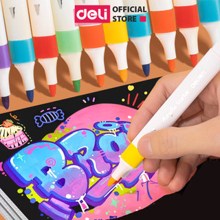 [HỌA CỤ DELI] Lẻ Bút Acrylic Marker - Tăng 80% Lượng Mực Tô Màu Vẽ Tranh Trên Mọi Chất Liệu DIY Gỗ Sứ Thủy Tinh Giày Vải