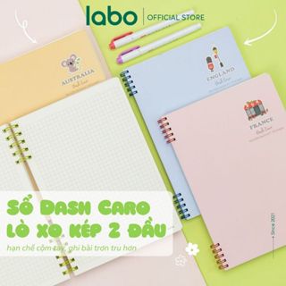 Vở Klong B5 Caro, Kẻ Ngang Lò Xo Kép 2 Đầu 120, 200 Trang 100gsm