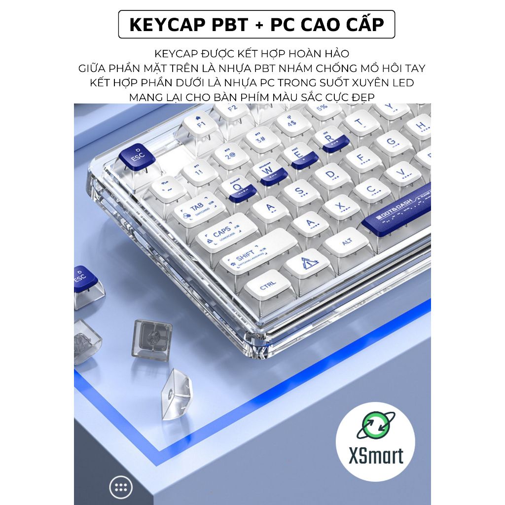 Bàn Phím Cơ Không Dây Bluetooth LEOBOG K81BT 3 Mode LED RGB Hotswap 5 Pin Cấu Trúc Gasket Lót Foam | BigBuy360 - bigbuy360.vn