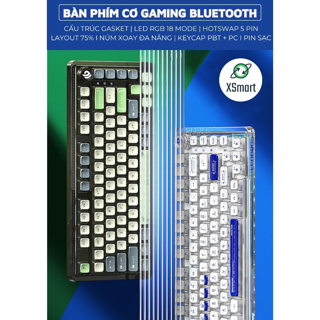 Bàn Phím Cơ Không Dây Bluetooth LEOBOG K81BT 3 Mode LED RGB Hotswap 5 Pin Cấu Trúc Gasket Lót Foam | BigBuy360 - bigbuy360.vn