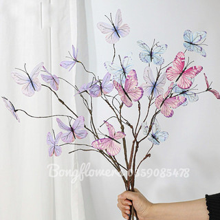 Cành hoa bướm giả decor dài 68cm