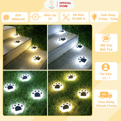 Đèn Led Cắm Cỏ Energy Green Lighting Bàn Chân Gấu MT-1336 - Sử Dụng Năng Lượng Mặt Trời - BH 1 Năm