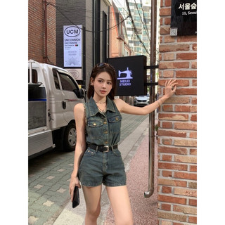 Set jeans nữ sát nát túi hộp, bộ đồ nữ mùa hè chất dày dặn tặng kèm đai