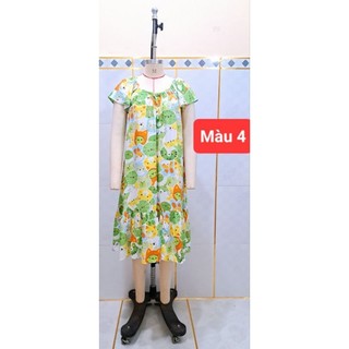 Đầm nữ tole lanh đầm ngủ Kim Cương mặc nhà thoáng mát