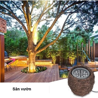 Đèn Led giả tổ chim chiếu tán cây, sân vườn ngoài trời cao cấp