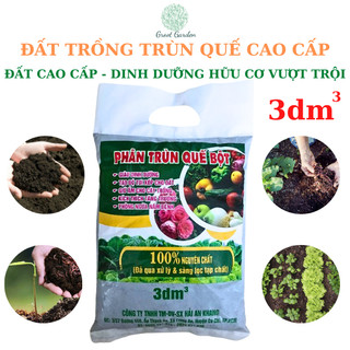 Phân trùn quế bột, đất cao cấp, dinh dưỡng hữu cơ vượt trội gói 3dm3 TOTT's fertilizer