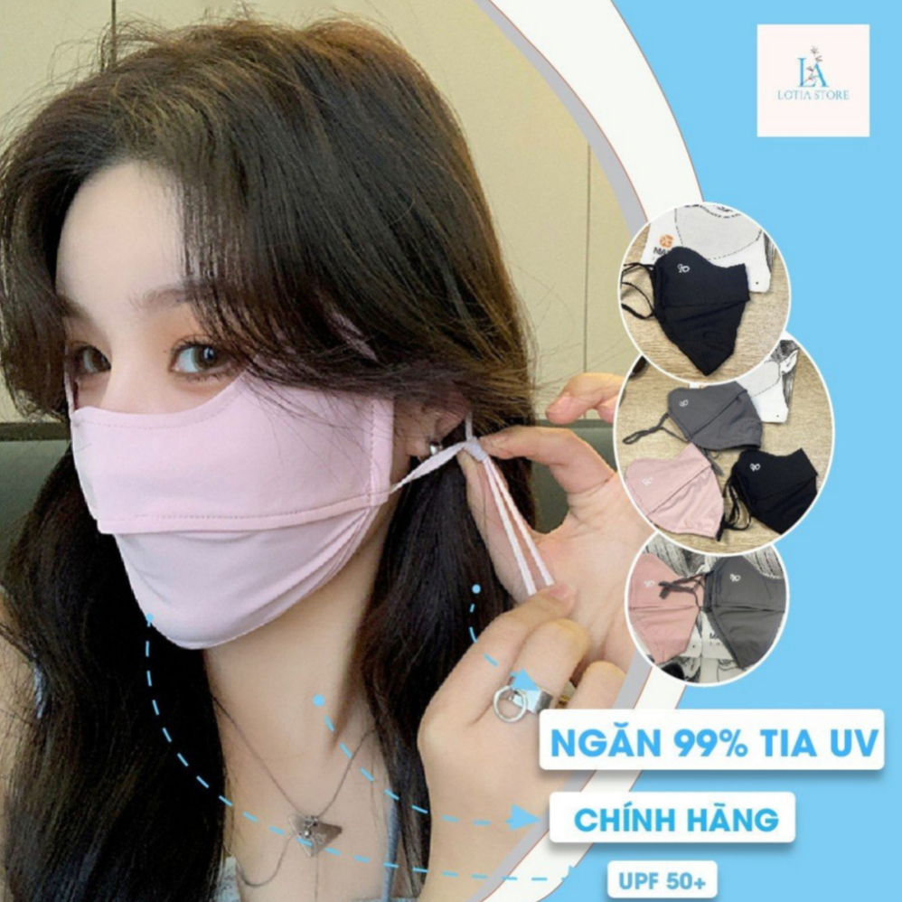 Khẩu trang chống tia UV chống nắng UPF 50+ 5D Bằng nylon có lót nhung giữ ấm