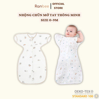 Nhộng Chũn Mở Tay Ranbee Chất Liệu Tơ Tằm Mềm Mịn Co Giãn Tốt Size 0-12M Hỗ Trợ Cai Nhộng Cho Bé