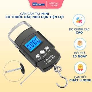 Cân Điện Tử Cầm Tay Mini Có Móc Treo Hành Lý Hàng Hóa và Thước Đo